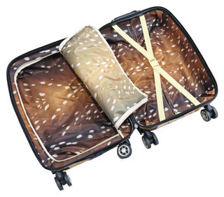 Deer print luggage rolling suitcase