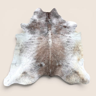 7h x 6.4w ft salt pepper cowhide rug (p13)