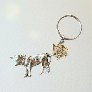 Bull metal keychain