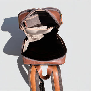 All leather backpack