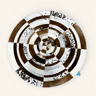 4x4’ cowhide patchwork rug