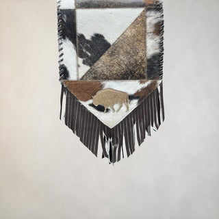 1x6’ cowhide patchwork table runner