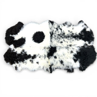4x6’ Natural black spotted - Mongolian sheepskin