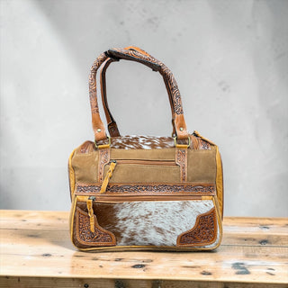 Tan BootStitch duffle bag