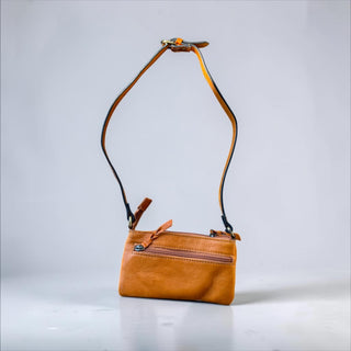 Tan buckle crossbody kids bag