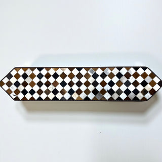 Patchwork cowhide table runner