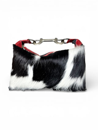 Red leather & cowhide purse