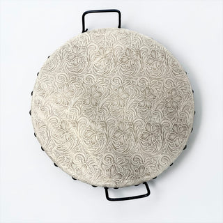 Ivory tooled leather tray