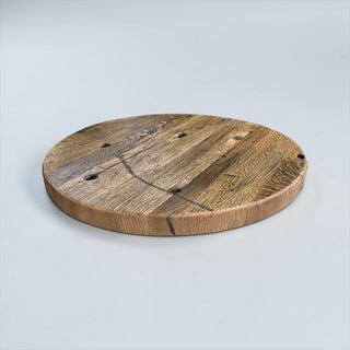 Rustic wood lazy Susan