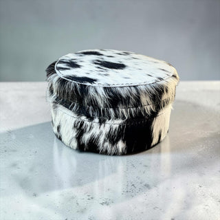 Black all cowhide jewelry box