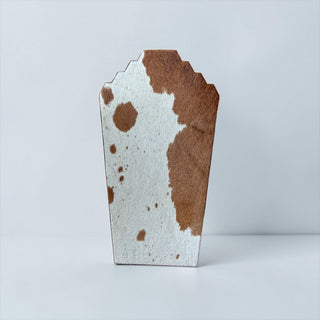 Brown all cowhide necklace display (m13)