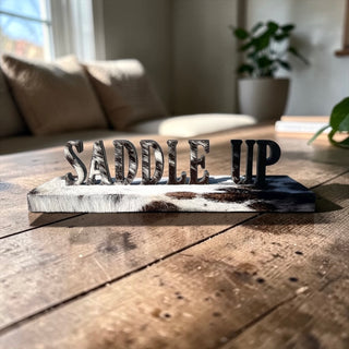 Brown all cowhide home decor