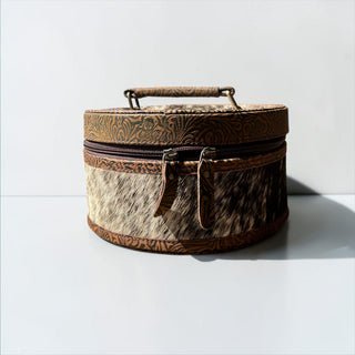 Bridle cowhide & leather jewelry box