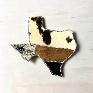 Silver Texas cowhide wall decor