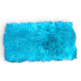 2x4’ turquoise Mongolian sheepskin