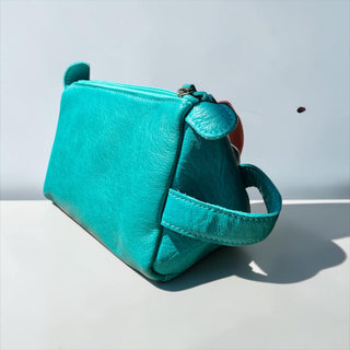Turquoise BootStitch toiletry bag