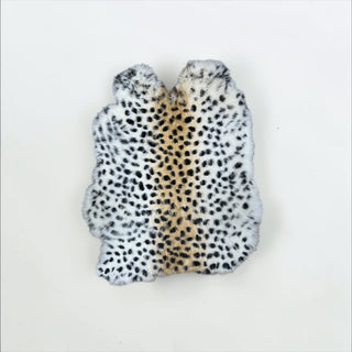 Printed rabbit fur hide
