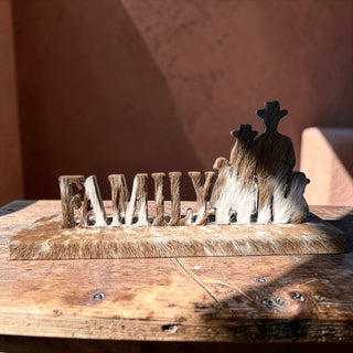 Tan all cowhide home decor