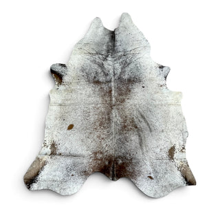 7.4x6.6ft salt pepper cowhide rug (z10)