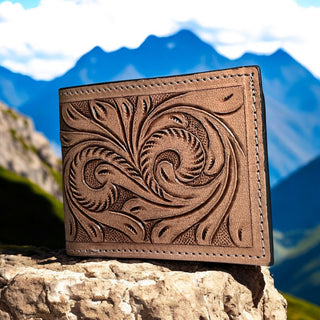Ohio tooled leather men’s wallet