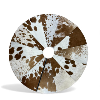 3x3’ all cowhide Christmas tree skirt