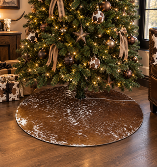 3.6x3.6ft all cowhide treeskirt