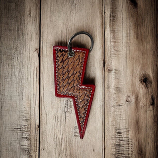 Red lightning keychain – Western Linens - Main Image