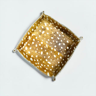 Deer print cowhide tray