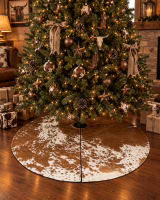 3.6x3.6ft all cowhide treeskirt