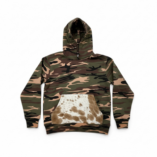 Camo cowhide hoodie