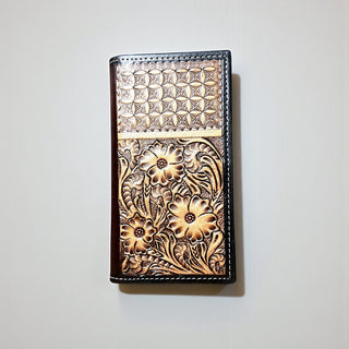 Bloom tooled leather men’s wallet