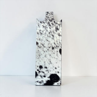 Black cowhide necklace holder