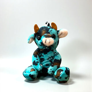 Mini farm pal - turquoise Cowprint