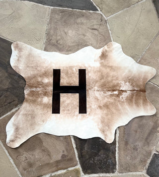 “H” initial calf hide 2-3’