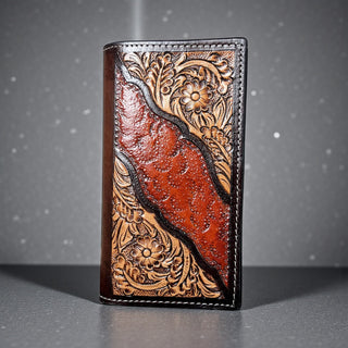 Tooled leather men’s wallet