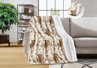 Highland queen Sherpa blanket