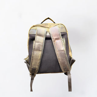 Rust leather backpack