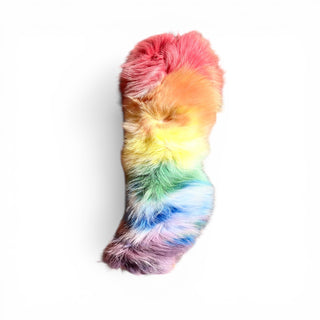 Rainbow dyed fox tail