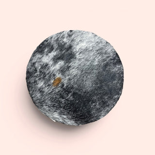 Salt pepper cowhide lazy Susan