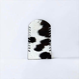 Black all cowhide necklace display