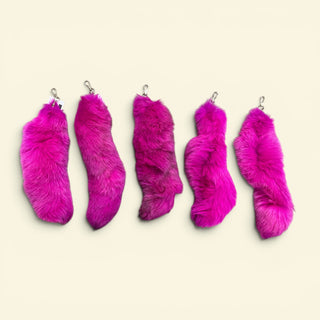 Pink fox tail