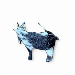 Brown Goat cowhide keychain