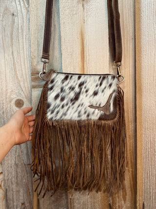 Highland Cowhide & Fringe Crossbody