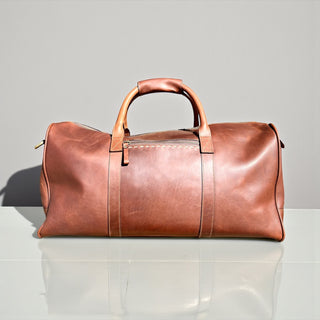 All leather duffle bag