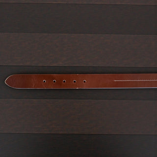 Caramel brown leather belt