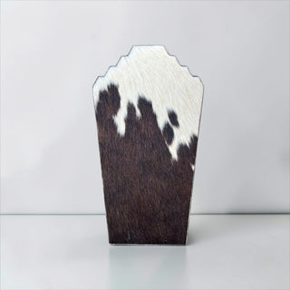 Black cowhide necklace holder