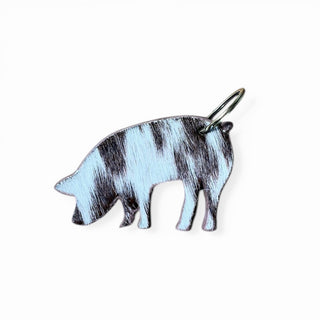 Pig cowhide keychain