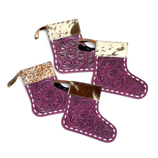 Mini Purple Christmas stockings