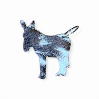 Donkey cowhide keychain