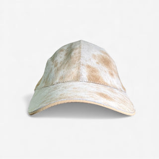 Beige all cowhide cap